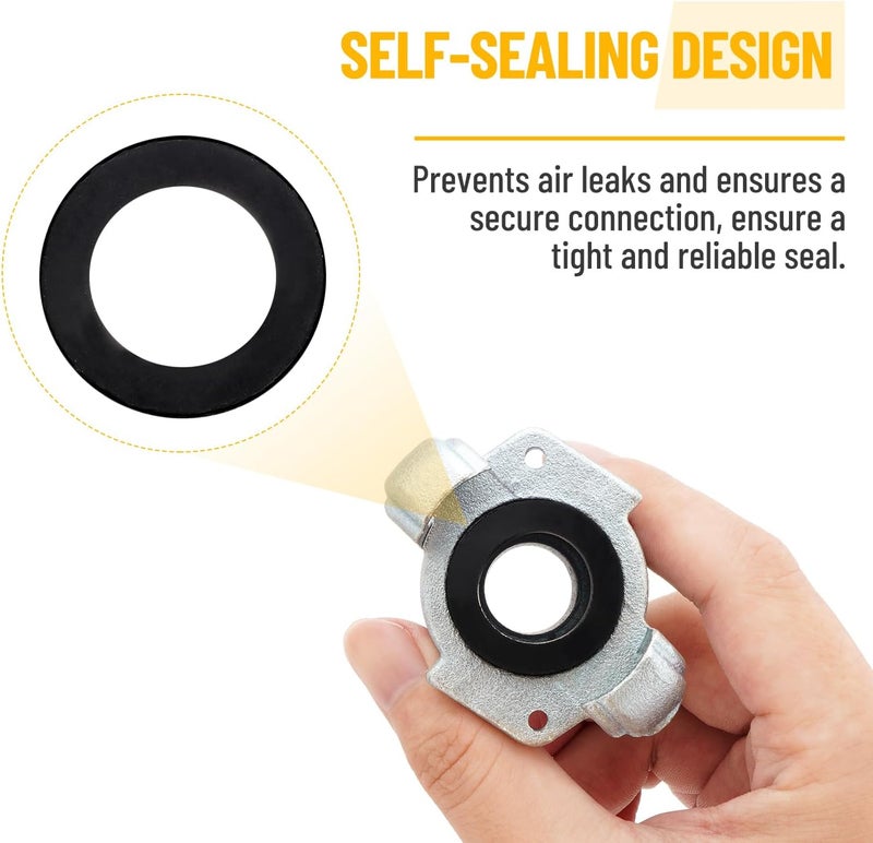 Venussar 8PCS 3/4'' NPT Iron Air Hose Fitting, Universal Coupling Chicago Fitting 3/4'' for Male End, Female End - Image 3